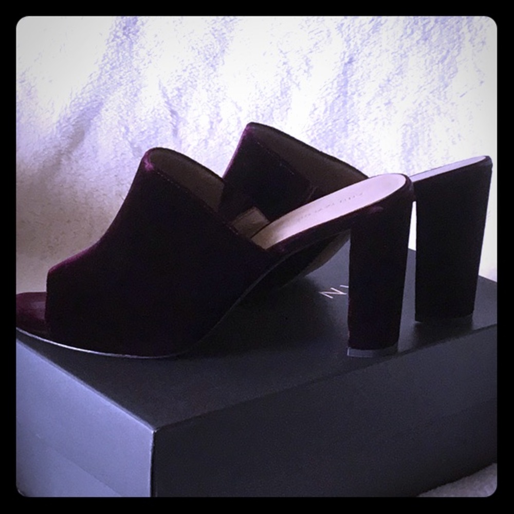 Ann Taylor Hayden Velvet Heeled Mule